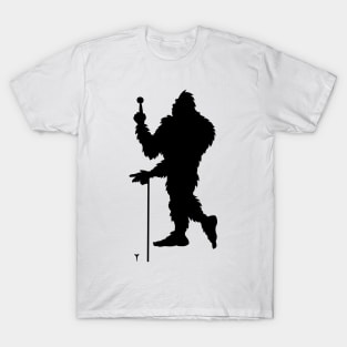 BIgfoot Playing Golf Sasquatch Silhouette T-Shirt